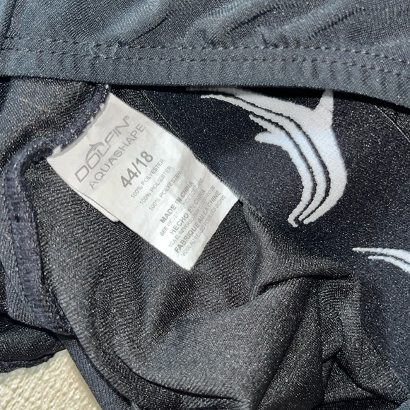 Dolfin aqua shape racing suit one piece 18 44 bathing solid black - Picture 5 of 6